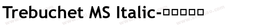 Trebuchet MS Italic字体转换